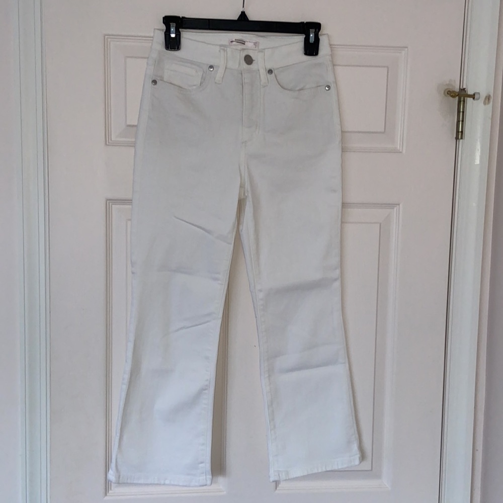 NWOT LC Lauren Conrad White High-Rise Cropped Flare Jeans Size 4